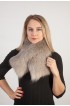 Grey fox fur scarf-collar